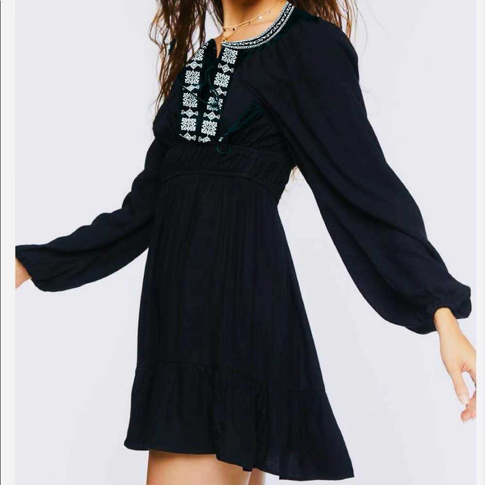 Forever 21 Fit & Flare Mini Black Dress